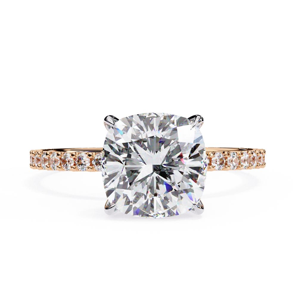 The Erica Cushion Mystic Secret Halo Engagement Ring