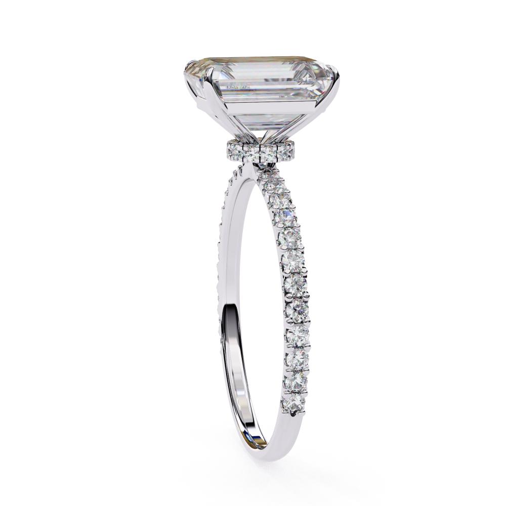 The Erica Radiant Mystic Secret Halo With Pave Engagement Ring