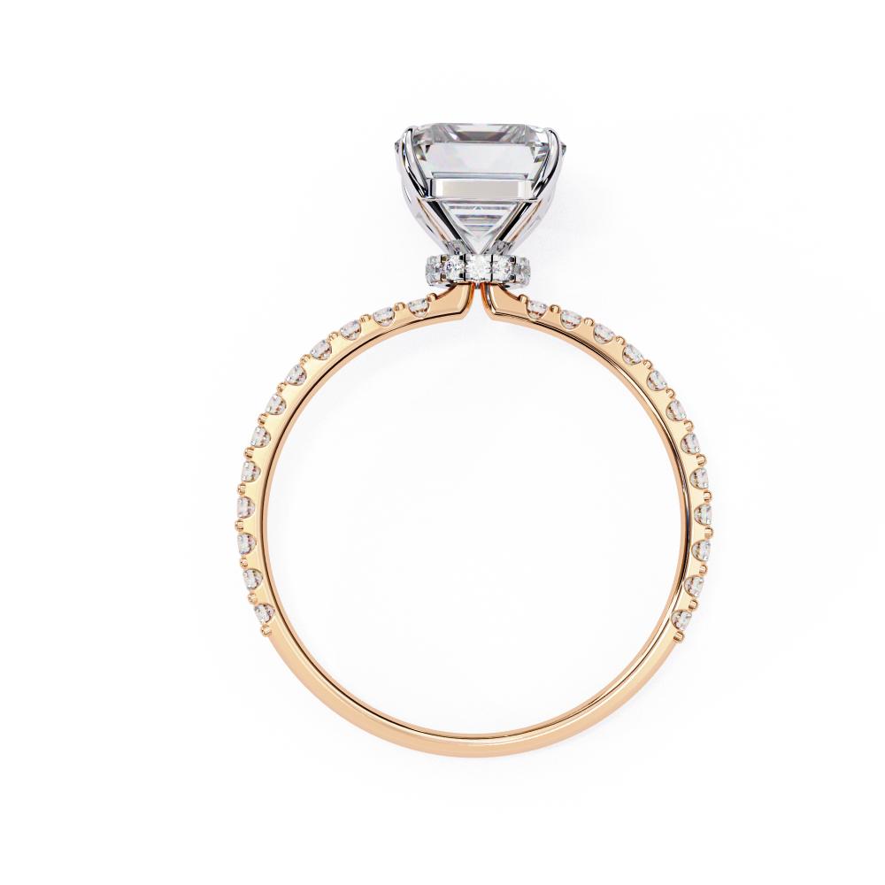 The Erica Radiant Mystic Secret Halo With Pave Engagement Ring