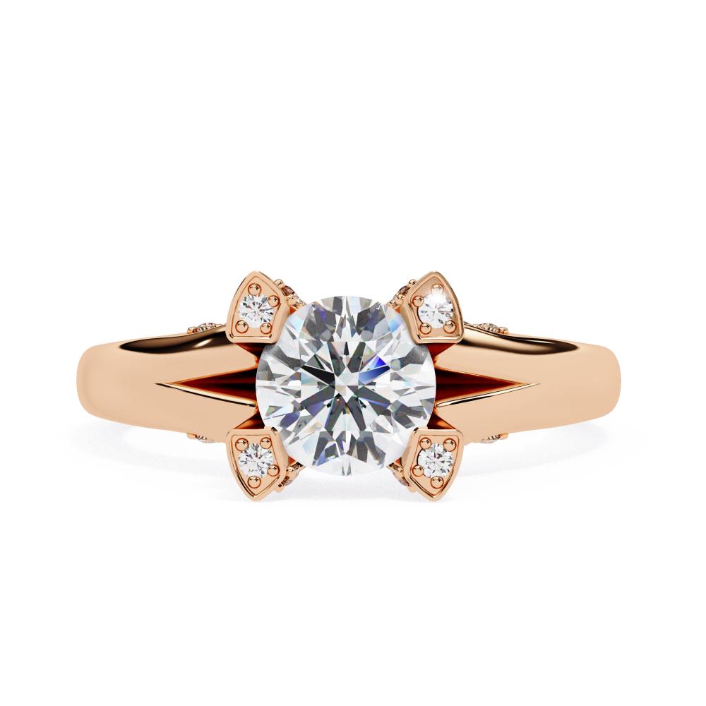 The Finley Round Vintage With Split Shank Engagement Ring