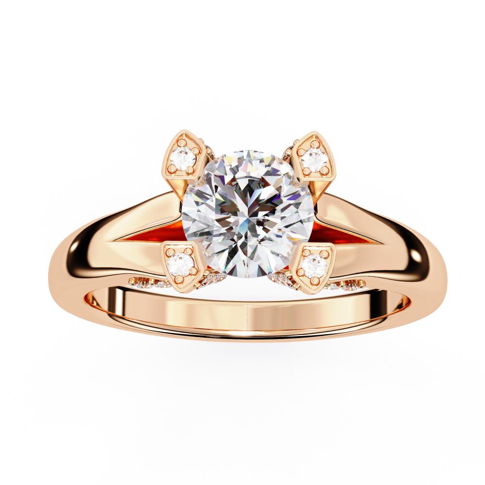 The Finley Round Vintage With Split Shank Engagement Ring