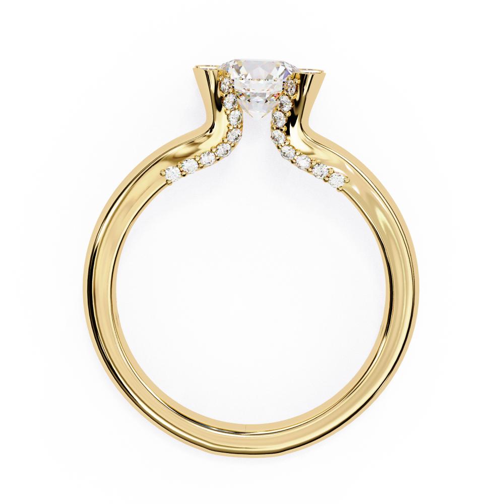 The Finley Round Vintage With Split Shank Engagement Ring