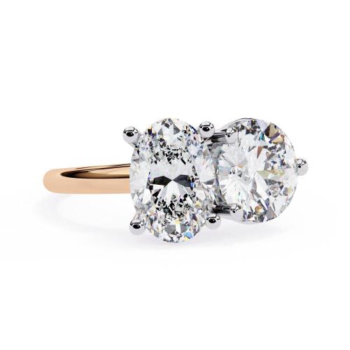 The Nicole Oval & Round Toi et Moi Engagement ring