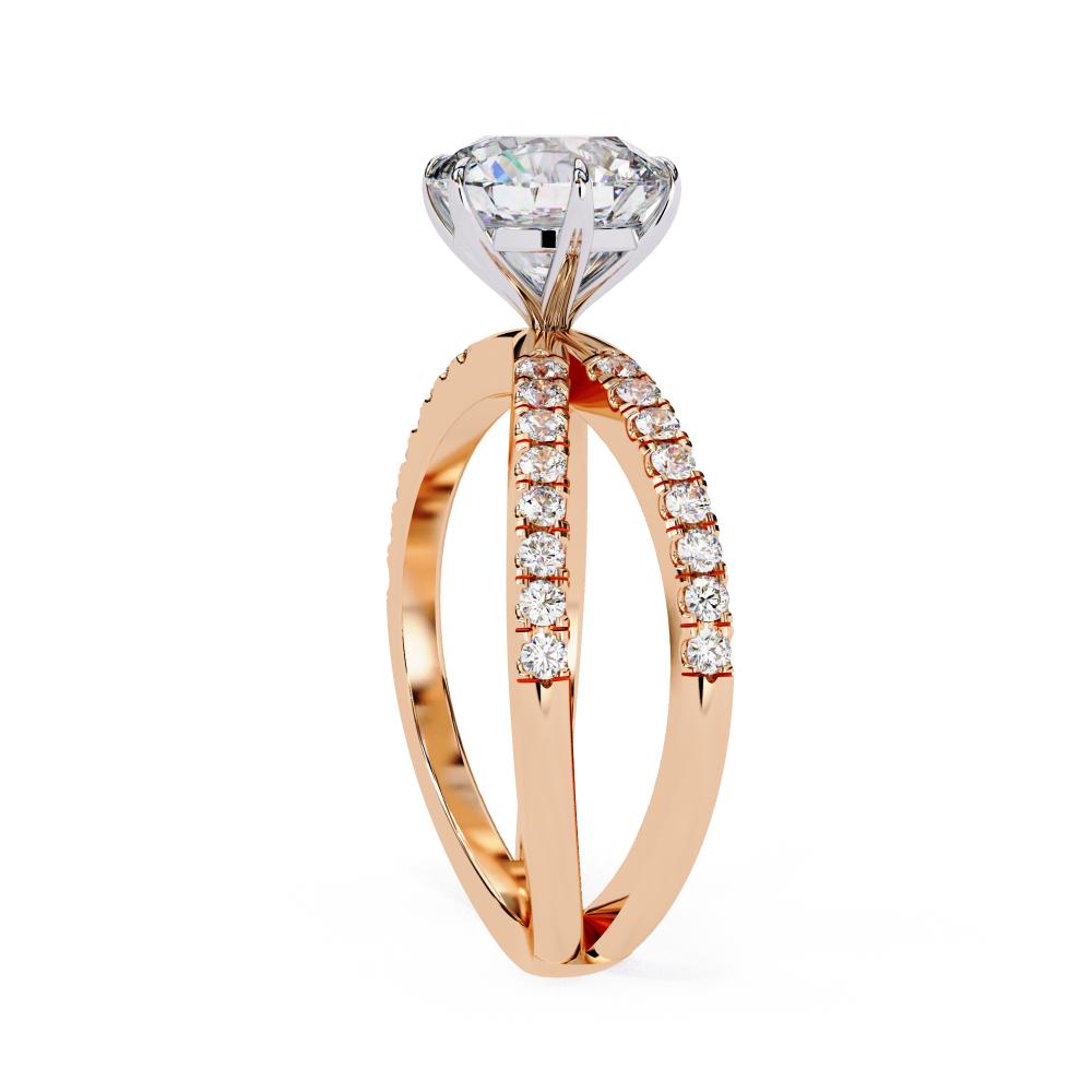 The Kolina Round Split Shank Engagement Ring