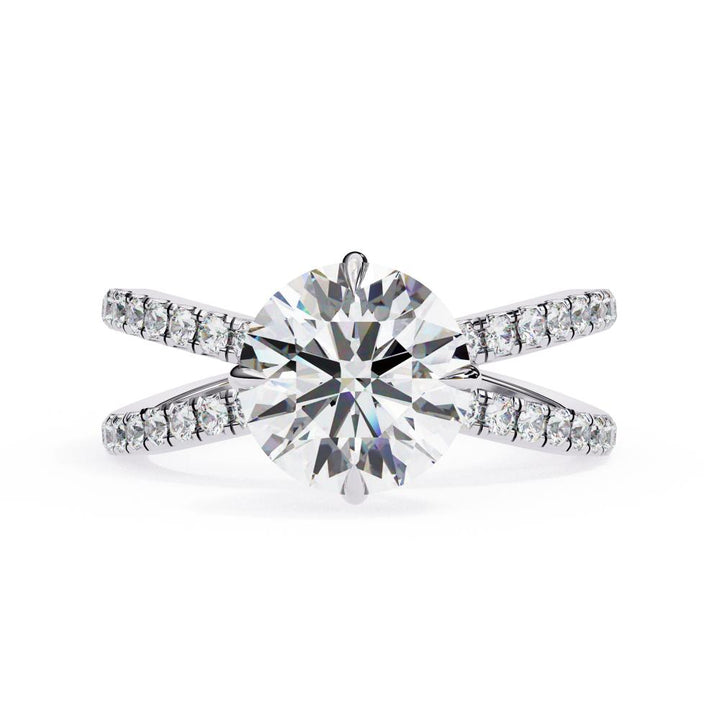 The Kolina Round Split Shank Engagement Ring