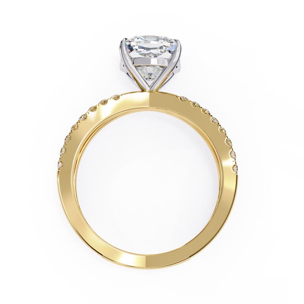 The Kolina Cushion Split Shank Engagement Ring