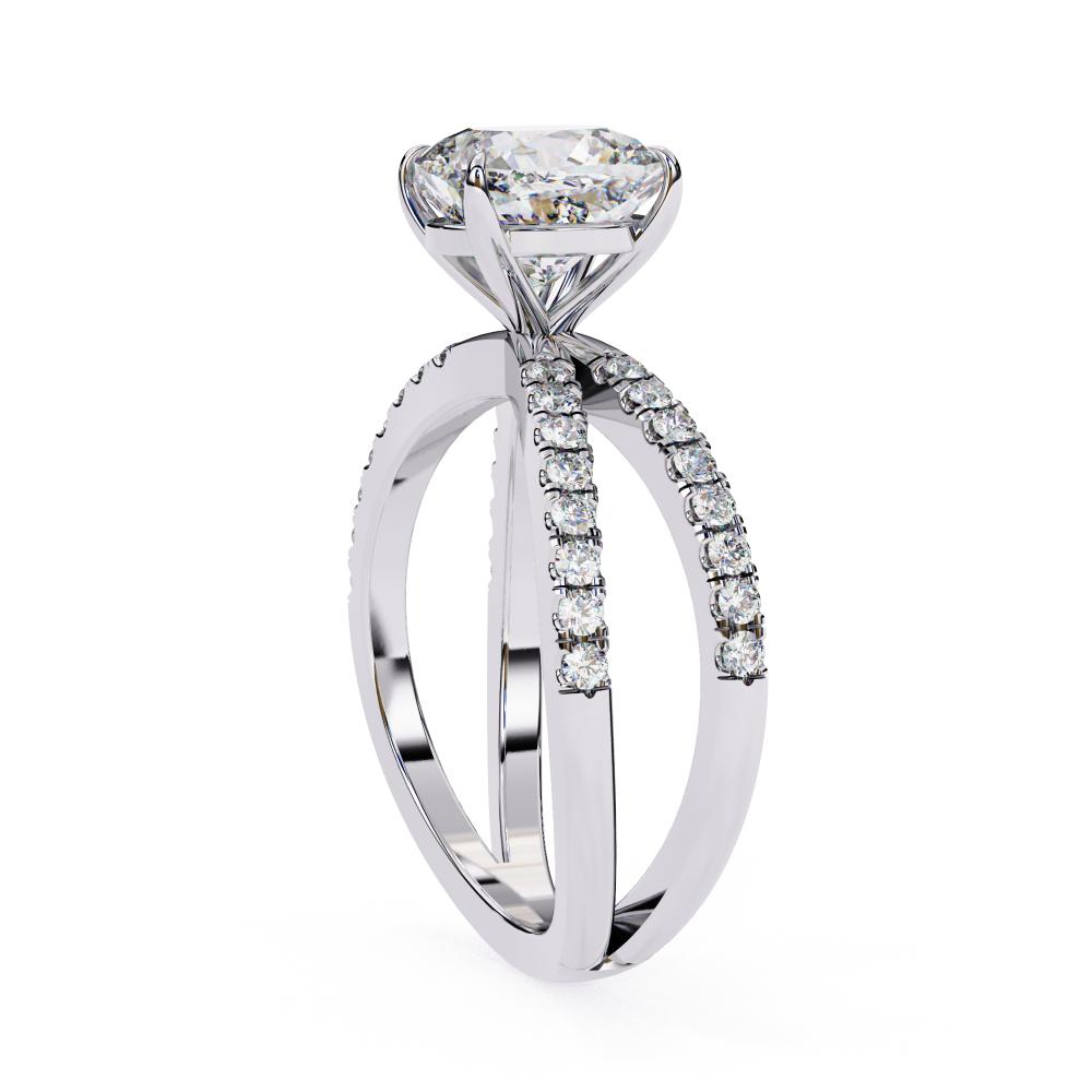 The Kolina Cushion Split Shank Engagement Ring