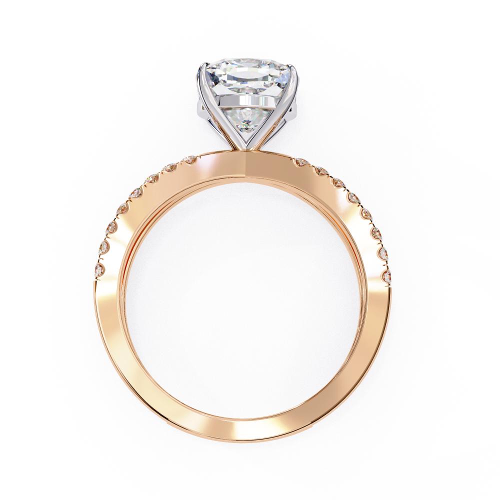 The Kolina Cushion Split Shank Engagement Ring