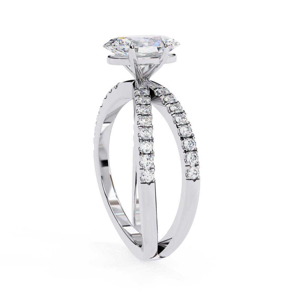 The Kolina Oval Split Shank Engagement Ring