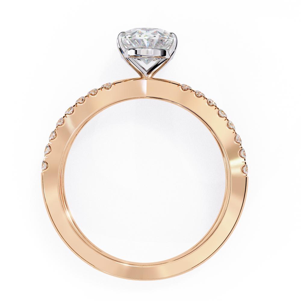 The Kolina Oval Split Shank Engagement Ring