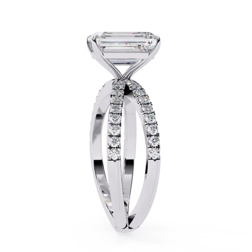 The Kolina Radiant Split Shank Engagement Ring