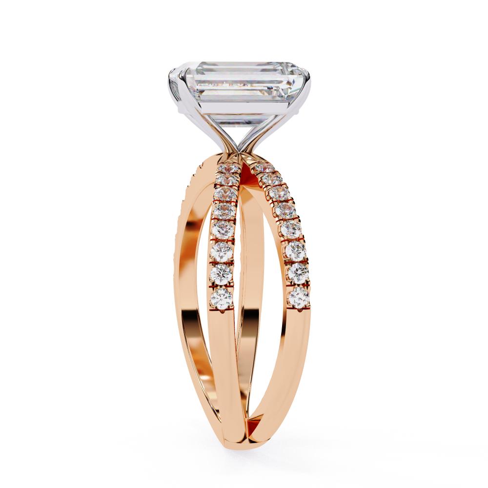 The Kolina Radiant Split Shank Engagement Ring