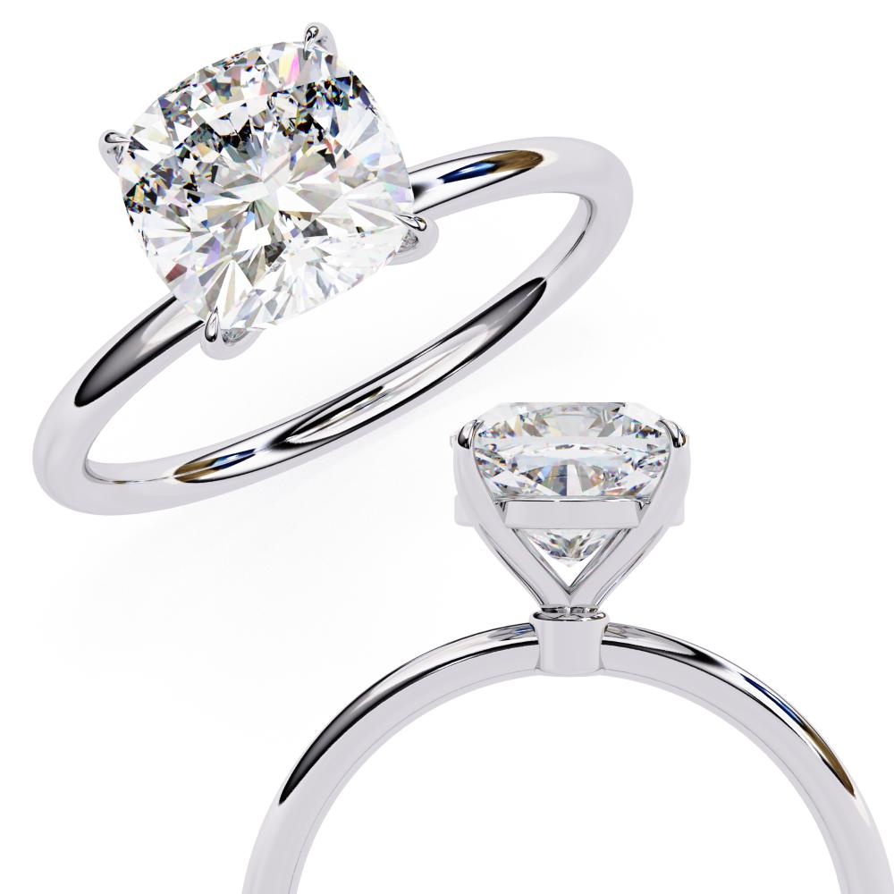 The Lauren Cushion Solitaire Engagement Ring