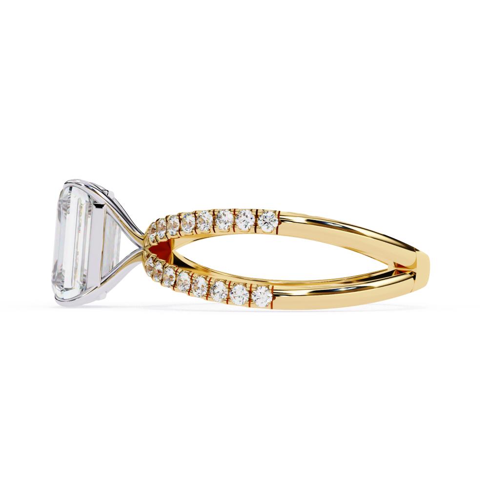 The Kolina Radiant Split Shank Engagement Ring