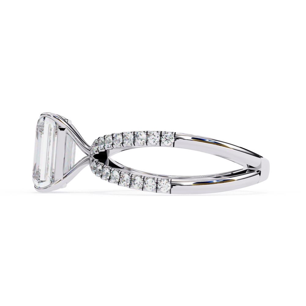 The Kolina Radiant Split Shank Engagement Ring