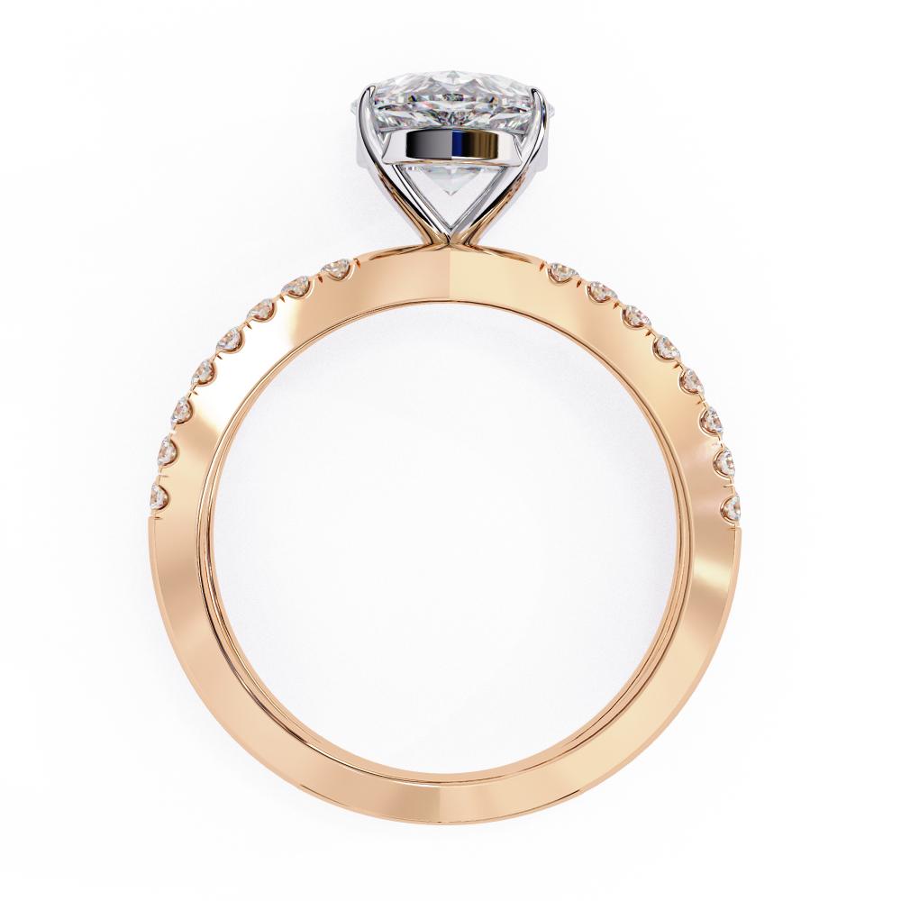 The Kolina Pear Split Shank Engagement Ring