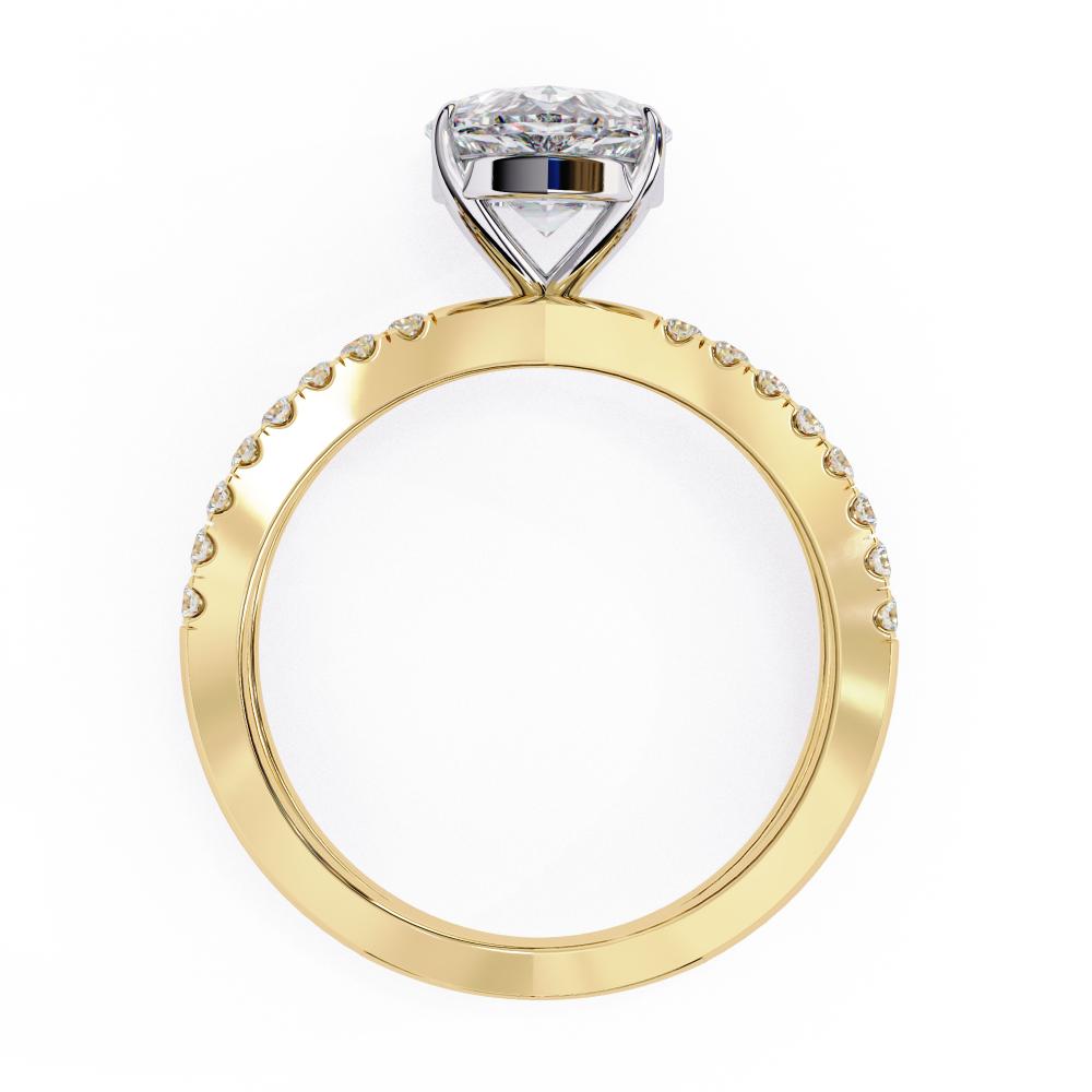 The Kolina Pear Split Shank Engagement Ring