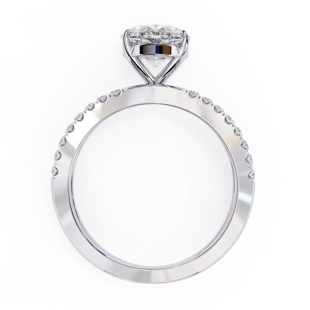 The Kolina Pear Split Shank Engagement Ring