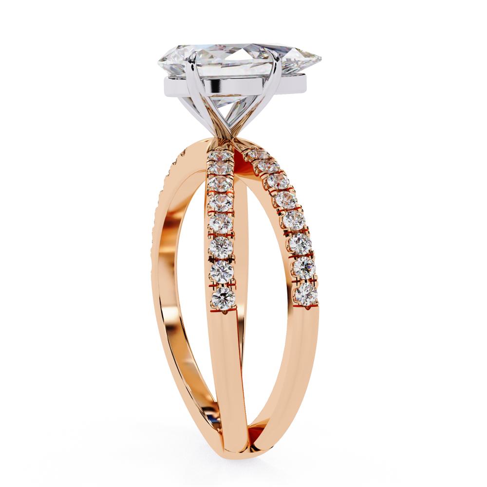 The Kolina Pear Split Shank Engagement Ring