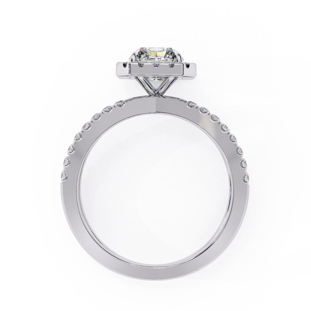 The Jamie Radiant Halo With Split Shank Engagement Ring