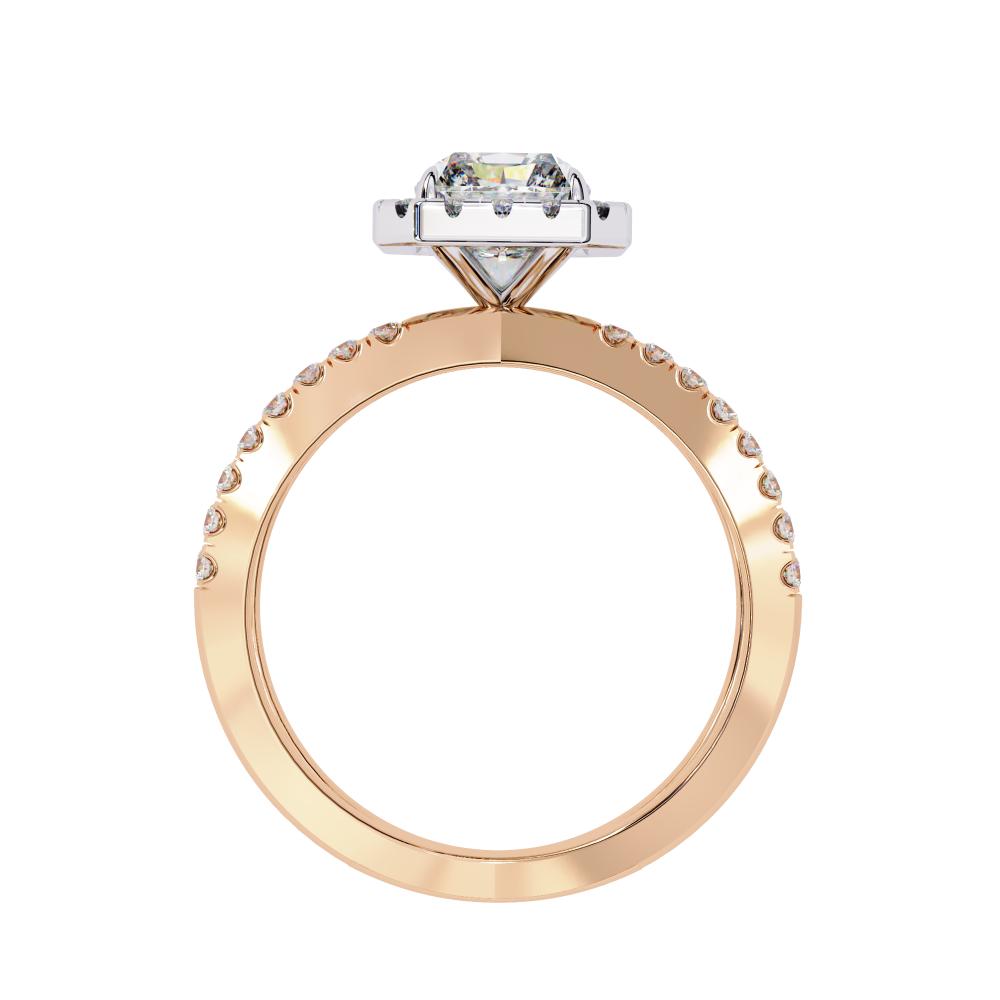 The Jamie Radiant Halo With Split Shank Engagement Ring