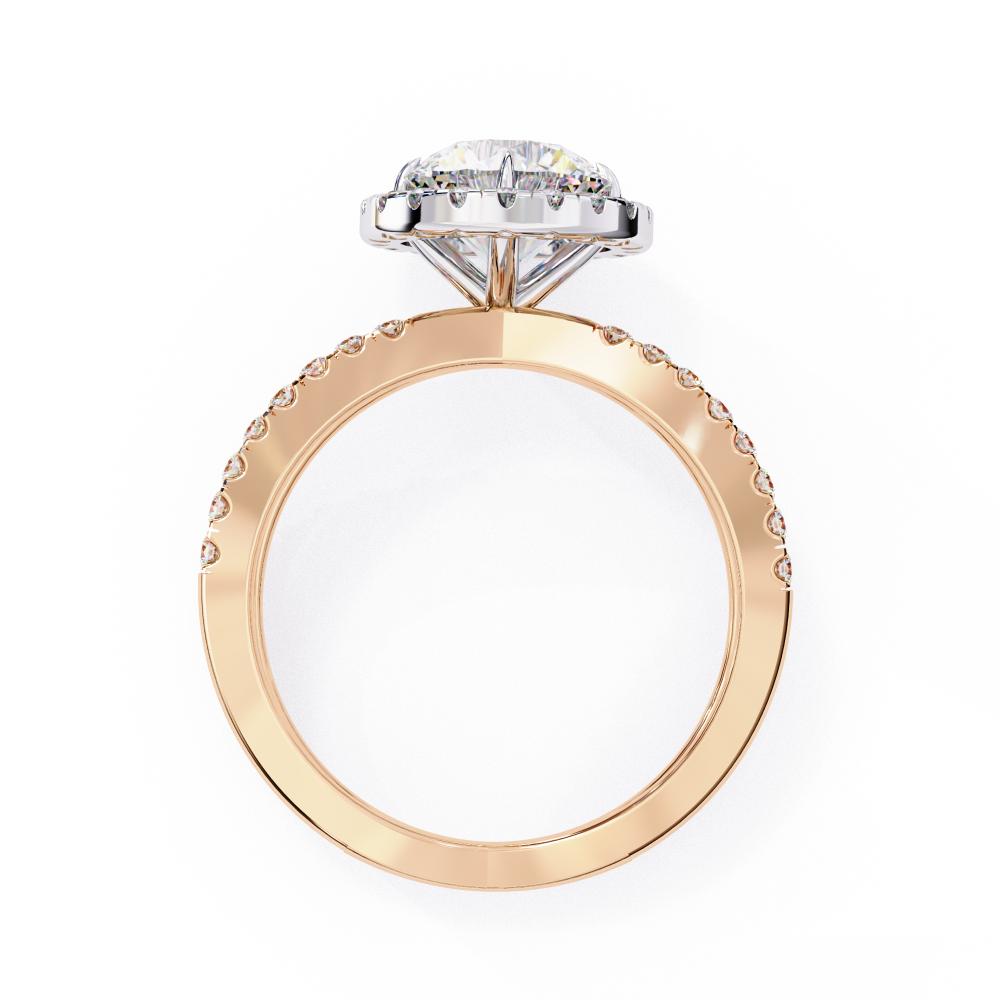 The Jamie Round Halo With Split Shank Engagement Ring