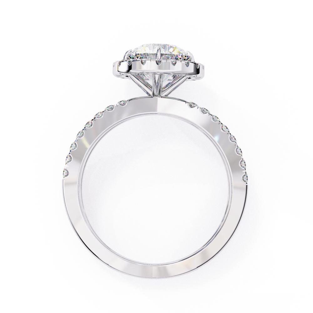 The Jamie Round Halo With Split Shank Engagement Ring