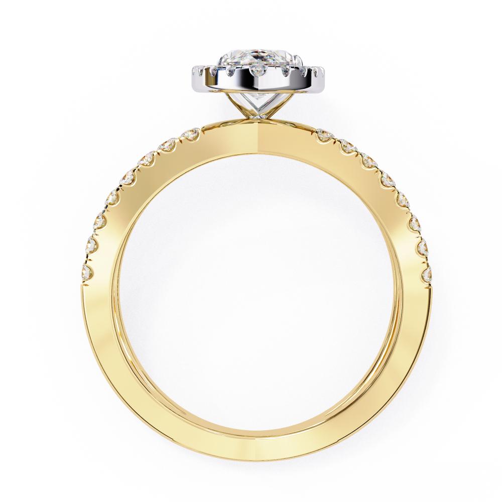 The Jamie Marquise Halo with Split Shank Engagement Ring