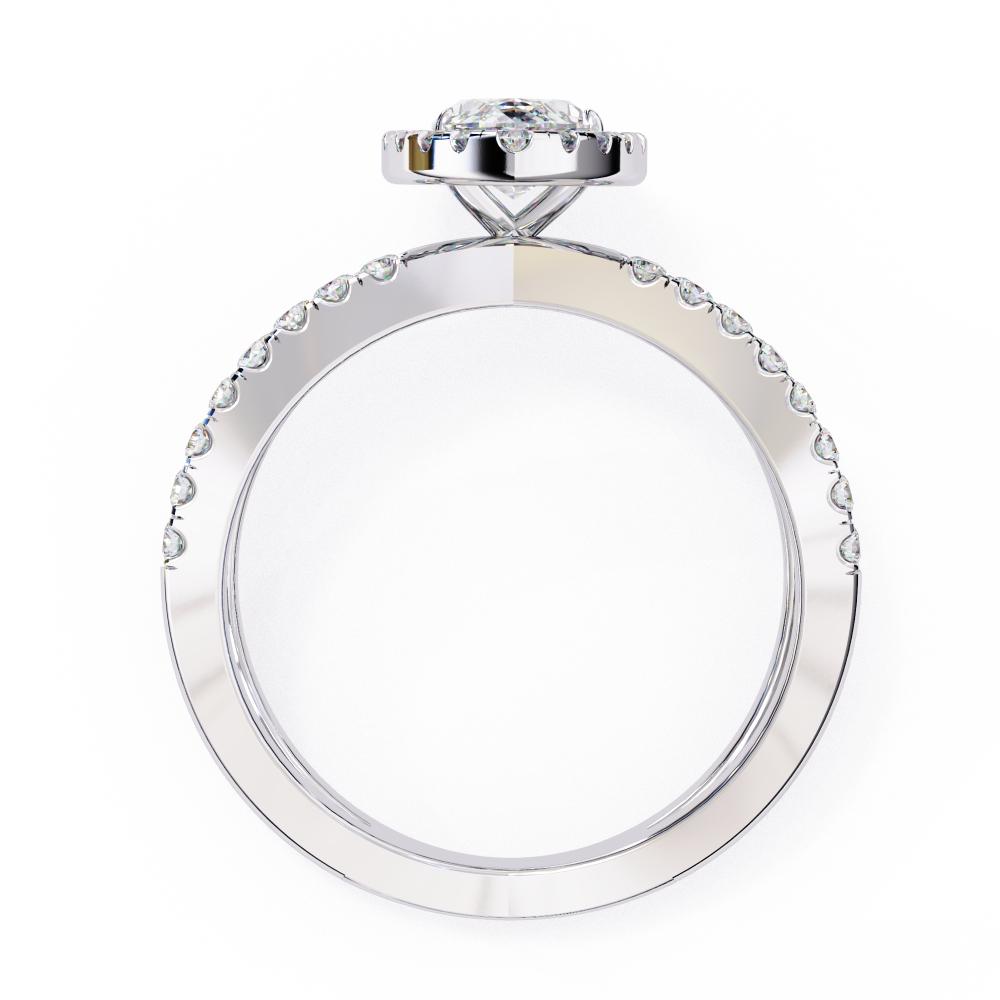 The Jamie Marquise Halo with Split Shank Engagement Ring