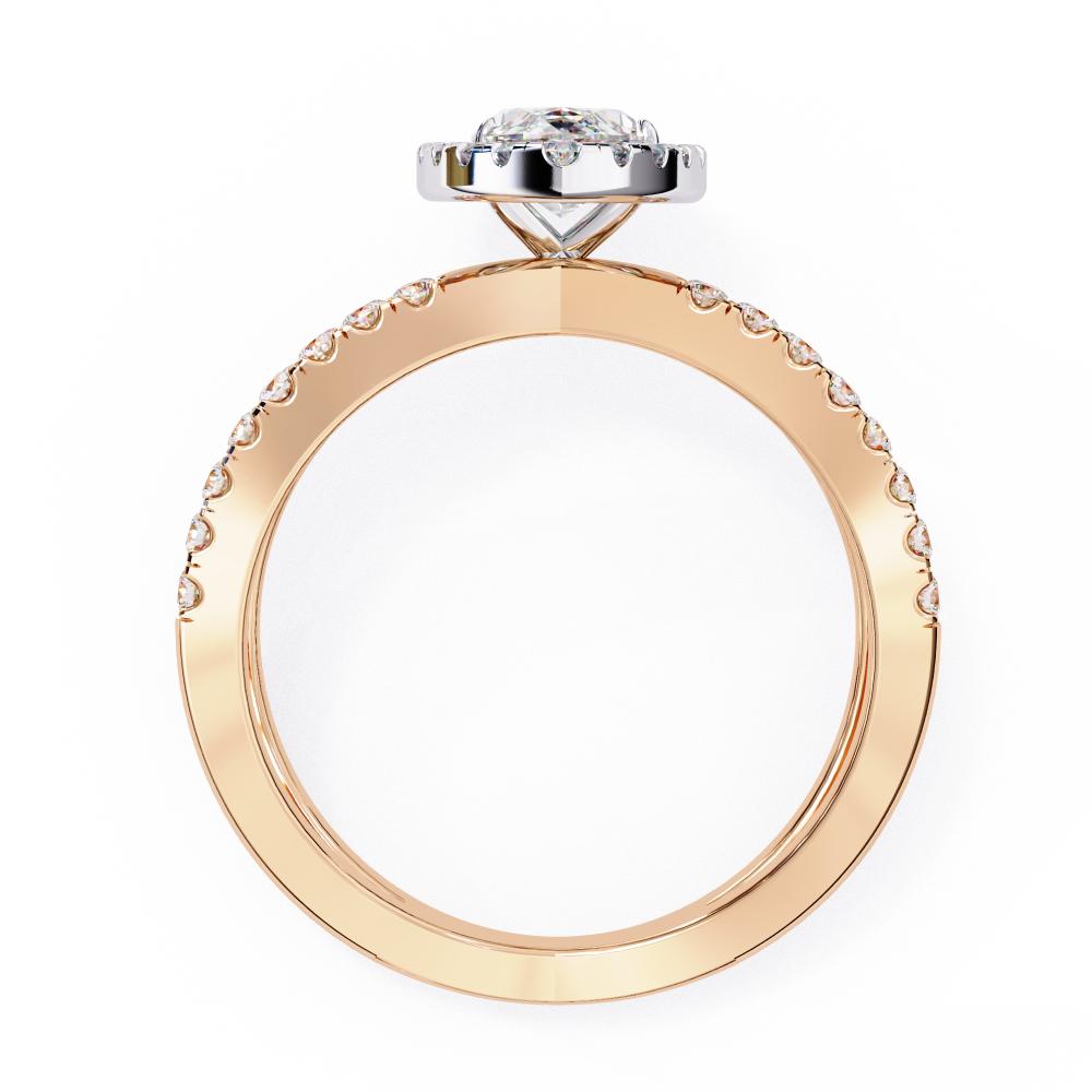 The Jamie Marquise Halo with Split Shank Engagement Ring