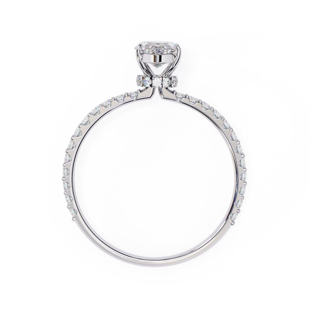 The Erica Marquise Mystic Secret Halo Engagement ring