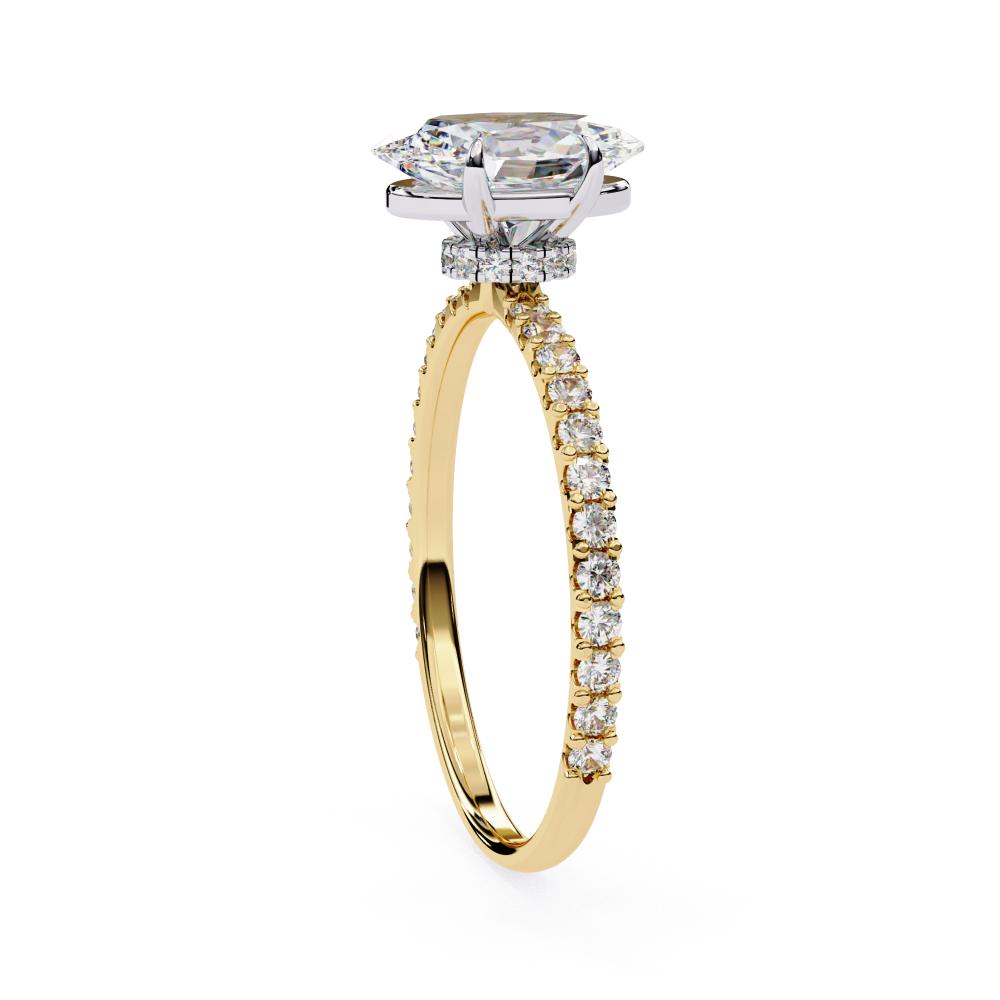 The Erica Oval Mystic Secret Halo Engagement ring