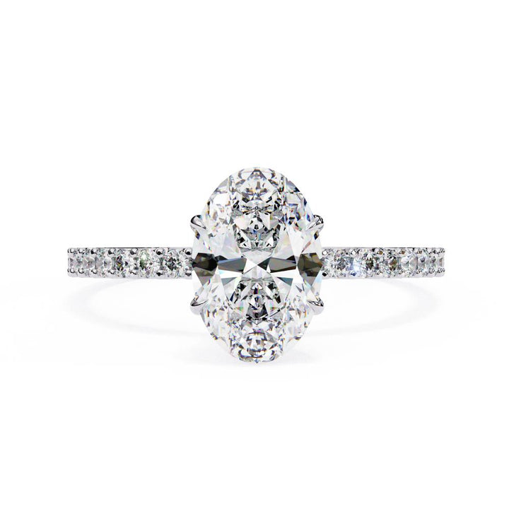 The Erica Oval Mystic Secret Halo Engagement ring