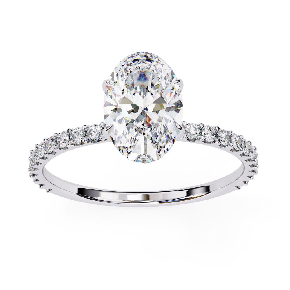 The Erica Oval Mystic Secret Halo Engagement ring