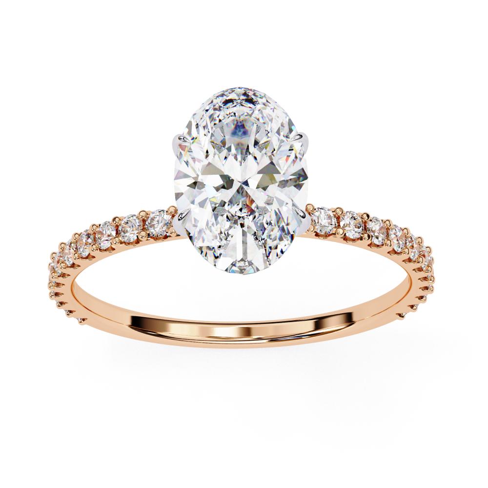 The Erica Oval Mystic Secret Halo Engagement ring