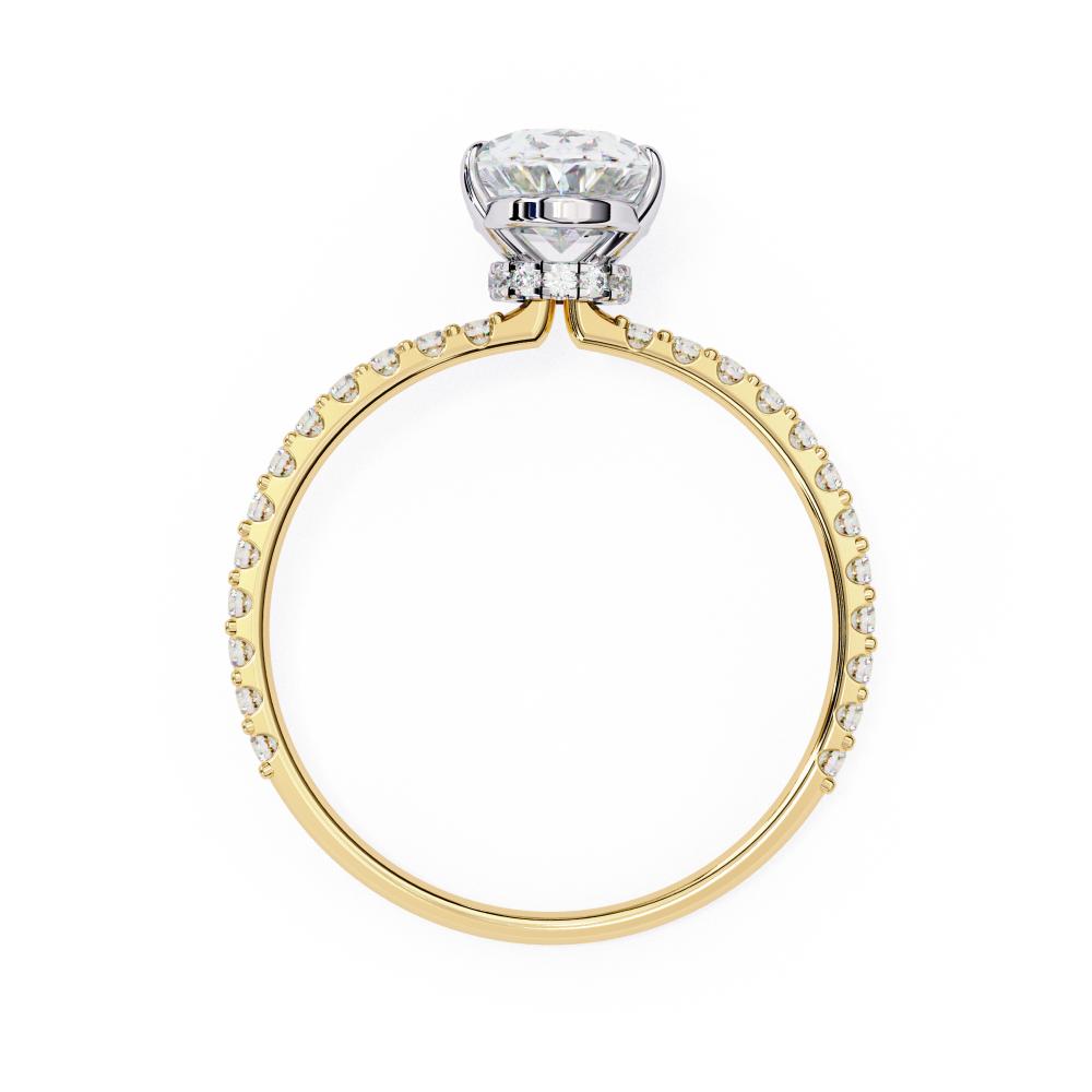 The Erica Oval Mystic Secret Halo Engagement ring