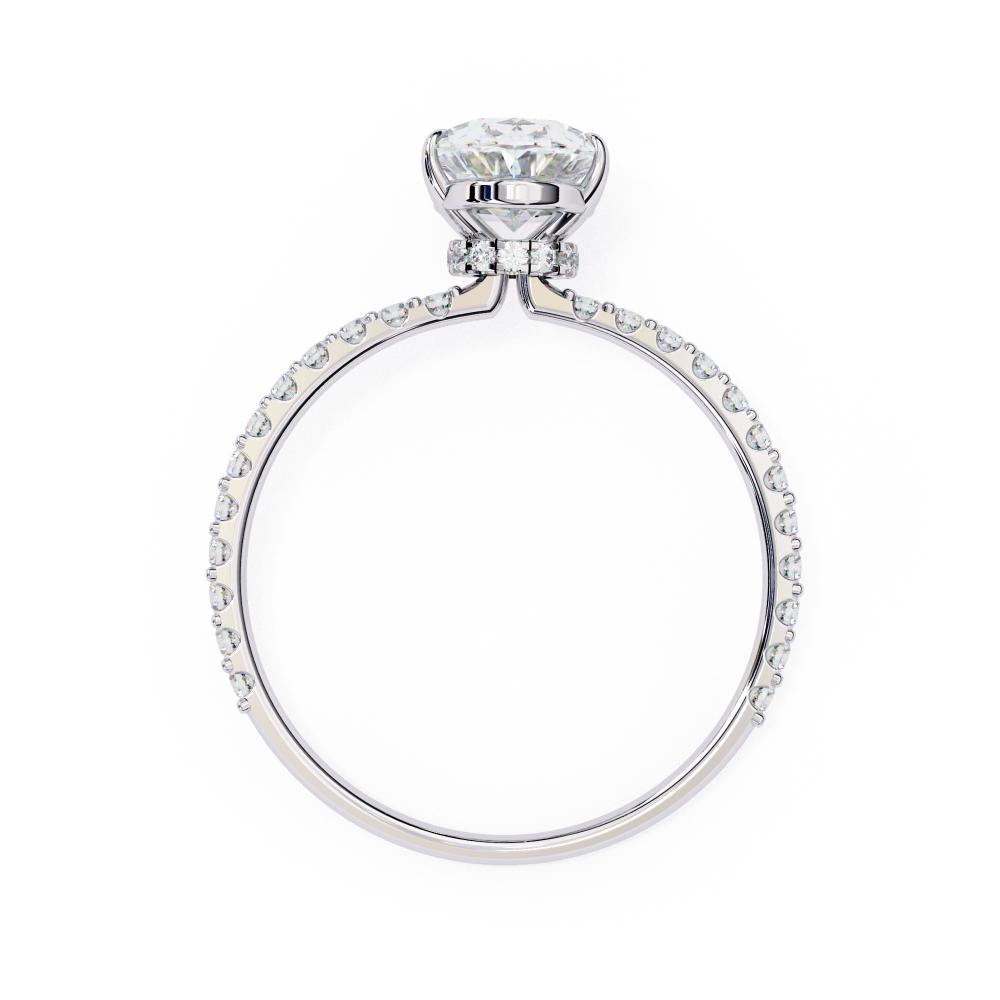 The Erica Oval Mystic Secret Halo Engagement ring