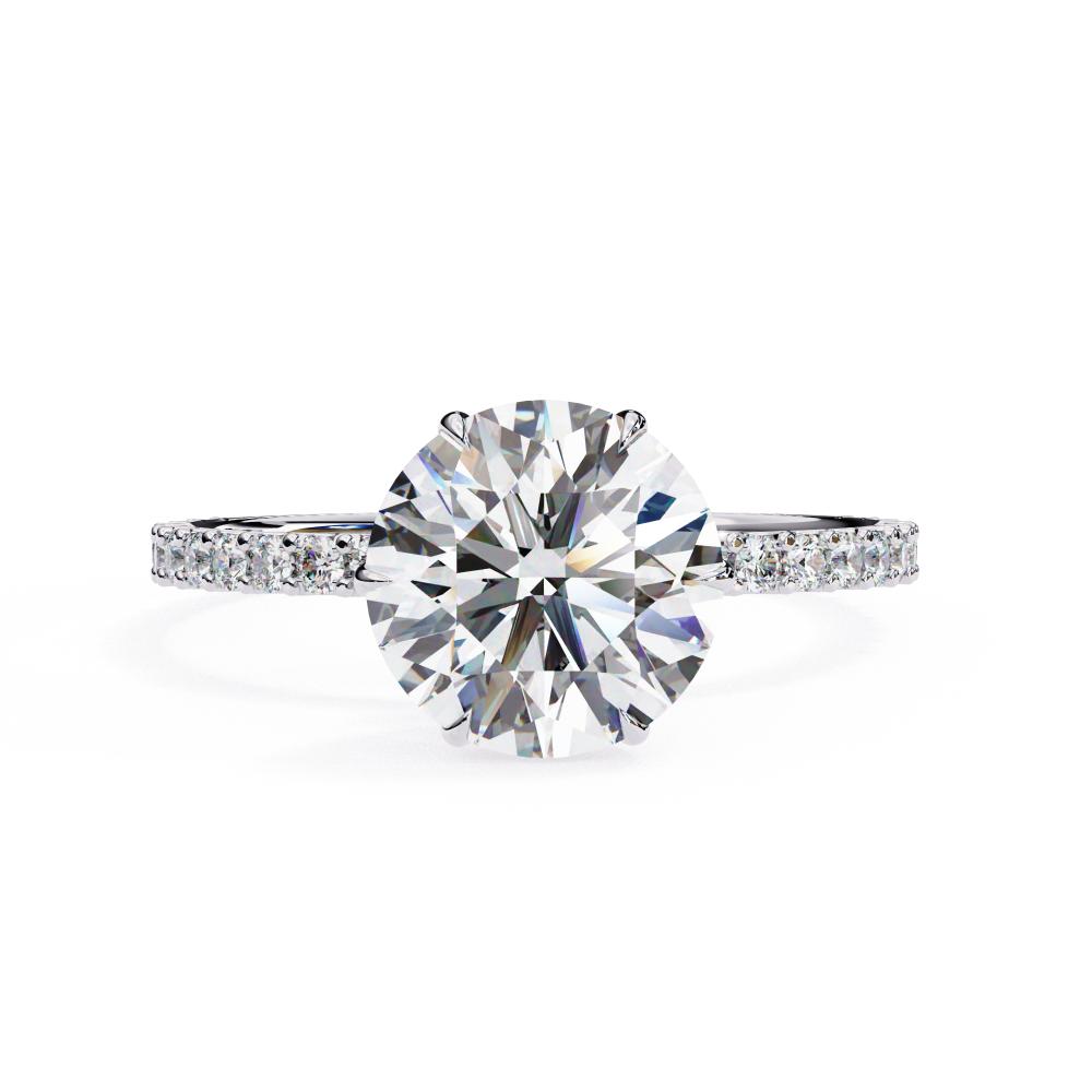 The Erica Round Mystic Secret Halo Engagement ring