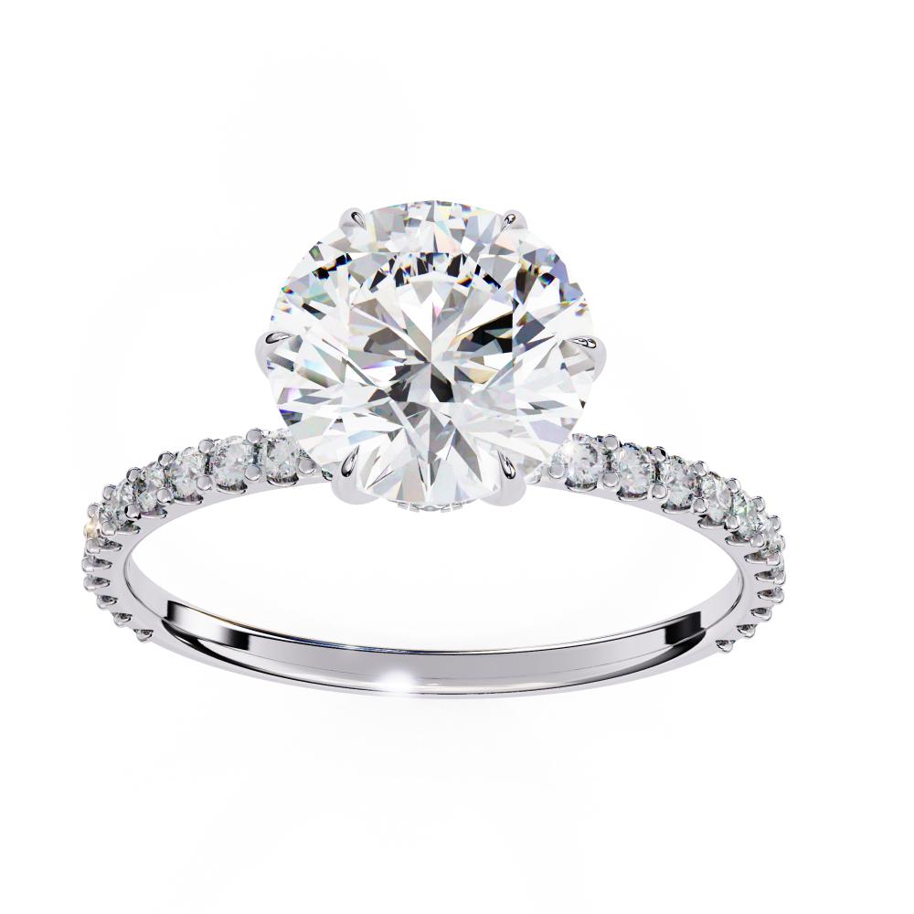 The Erica Round Mystic Secret Halo Engagement ring