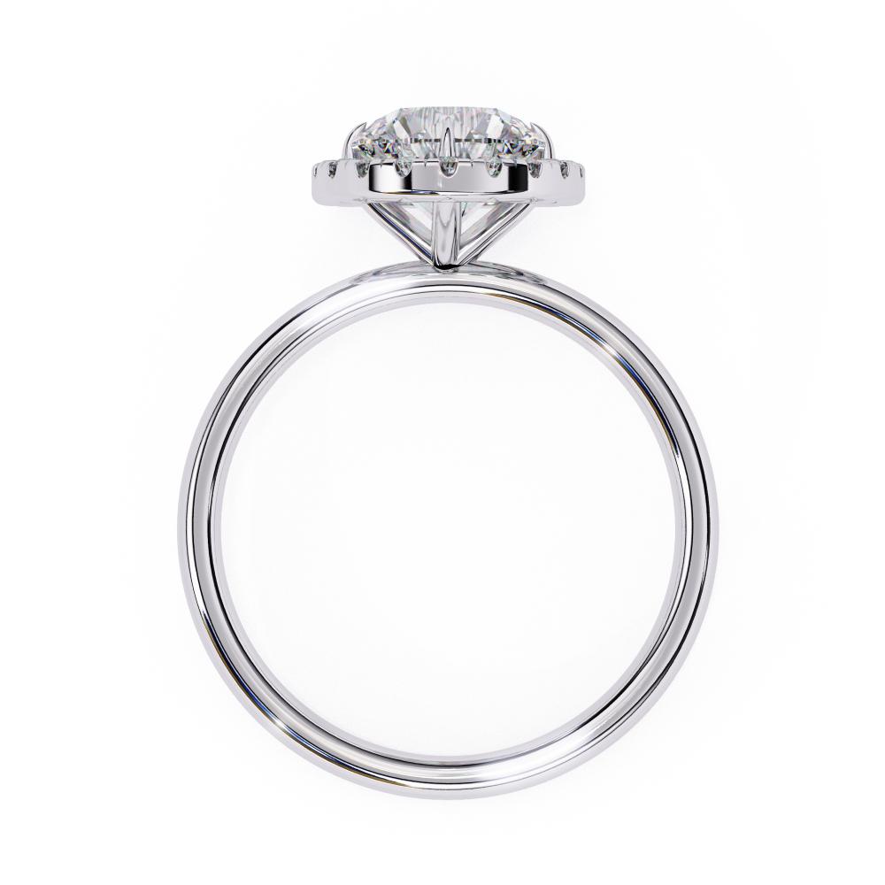 The Zachary Round Solitaire Halo Engagement ring