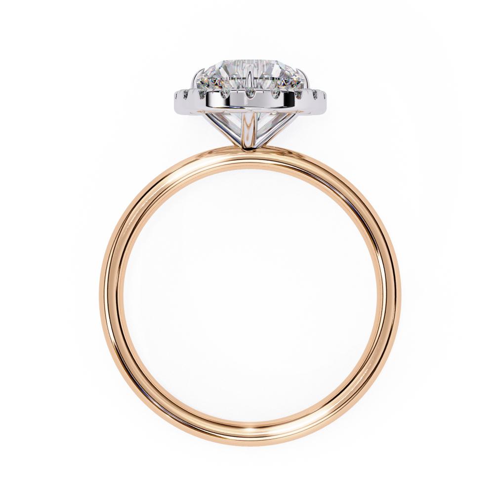 The Zachary Round Solitaire Halo Engagement ring