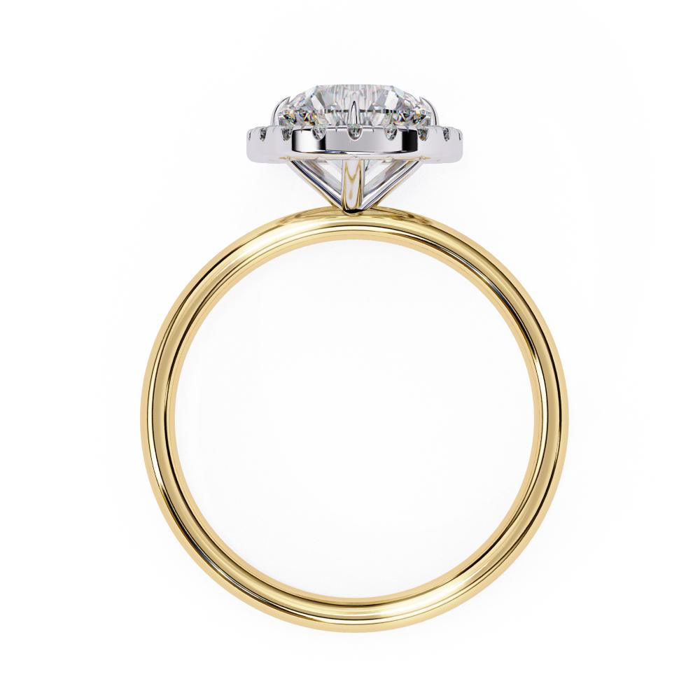 The Zachary Round Solitaire Halo Engagement ring