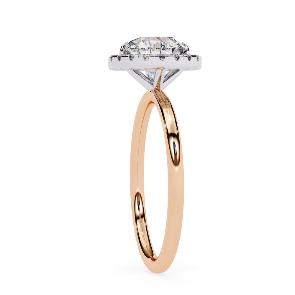 The Zachary Round Solitaire Halo Engagement ring