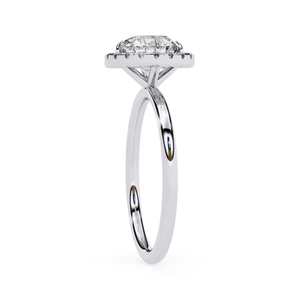 The Zachary Round Solitaire Halo Engagement ring