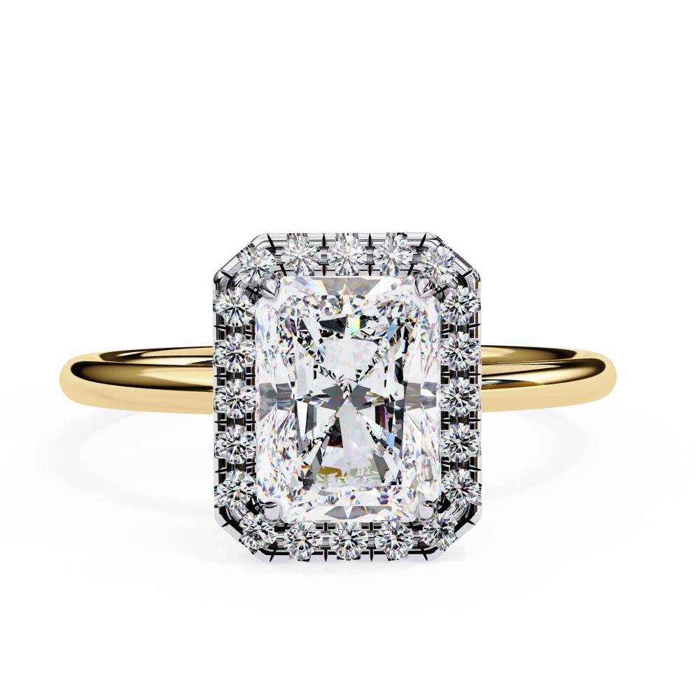 The Zachary Radiant Solitaire Halo Engagement ring