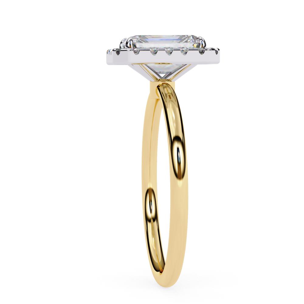 The Zachary Radiant Solitaire Halo Engagement ring