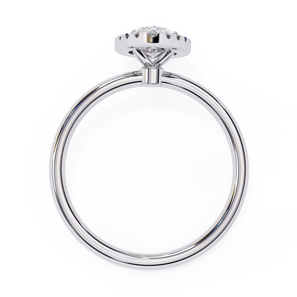 The Zachary Marquise Solitaire Halo Engagement ring