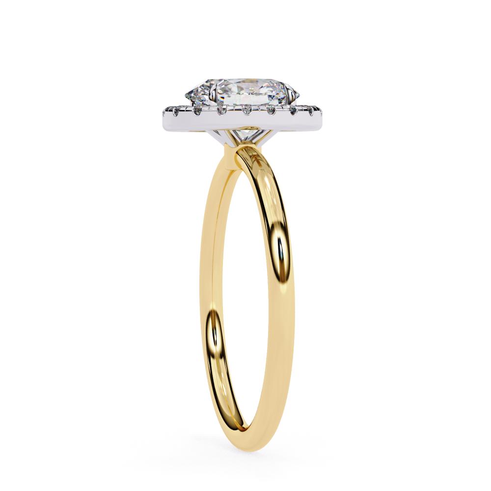 The Zachary Oval Solitaire Halo Engagement ring