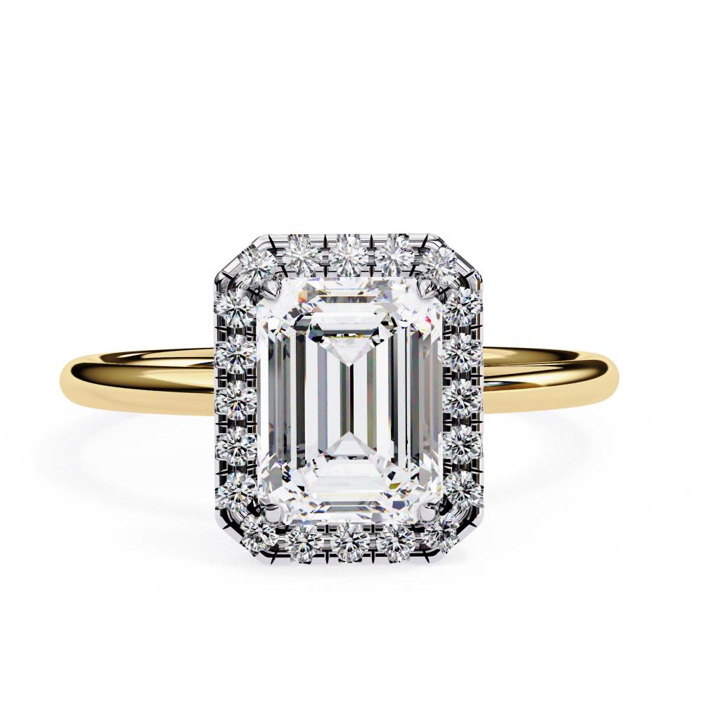 The Zachary Emerald Solitaire Halo Engagement ring