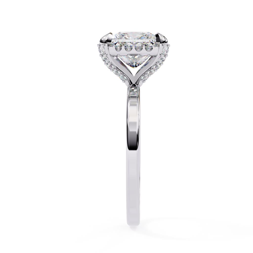 The Zachary Princess Solitaire Halo Engagement Ring